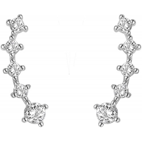 FREE Pearl Earrings With 14K Gold Plated Sterling Silver Post Crawler Earring Cuff Climber Earrings FREE Pearl Earrings With 14K Gold Plated Sterling Silver Post Crawler Earring Cuff Climber Earrings