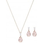 SWAROVSKI Women's Vintage Tear Drop Necklace & Earrings 2 Piece Set Crystal Jewelry Collection