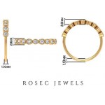 Half Eternity Band Ring, 1/4 CT Round Shaped 2 MM HI-SI Diamond Ring, Stackable Gold Jewelry, Fine Jewelery Collection, Proposal Ring for Her, 10K Gold Half Eternity Band Ring, 1/4 CT Round Shaped 2 MM HI-SI Diamond Ring, Stackable Gold Jewelry, Fine Jewelery Collection, Proposal Ring for Her, 10K Gold