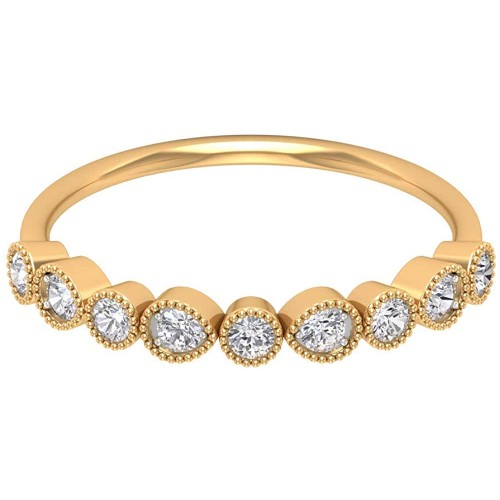 Half Eternity Band Ring, 1/4 CT Round Shaped 2 MM HI-SI Diamond Ring, Stackable Gold Jewelry, Fine Jewelery Collection, Proposal Ring for Her, 10K Gold Half Eternity Band Ring, 1/4 CT Round Shaped 2 MM HI-SI Diamond Ring, Stackable Gold Jewelry, Fine Jewelery Collection, Proposal Ring for Her, 10K Gold