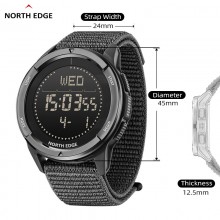 ALPS   Composite Carbon Fiber Case  Pedometer Calorie Monitoring Sports Distance Tracking Sports Time Statistics Historical Data Recording Water Resistance Rating: 50M Waterproof Cyan Light Display Stopwatch Function Countdown Function