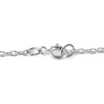 Galaxy Gold 14k 22&quot; White Gold Natural Blue Sapphire Drop Pendant Necklace