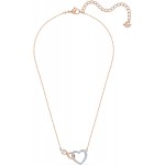 Swarovski Women's Infinity Heart Bangle Bracelet & Necklace Rose-Gold Tone Finish Crystal Jewelry Collection Swarovski Women's Infinity Heart Bangle Bracelet & Necklace Rose-Gold Tone Finish Crystal Jewelry Collection