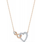 Swarovski Women's Infinity Heart Bangle Bracelet & Necklace Rose-Gold Tone Finish Crystal Jewelry Collection Swarovski Women's Infinity Heart Bangle Bracelet & Necklace Rose-Gold Tone Finish Crystal Jewelry Collection